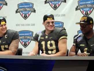 Army players armed forces bowl postgame